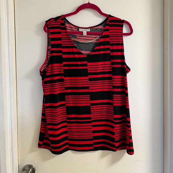 Dana Buchman sleeveless top with gold accent XL - Picture 2 of 7